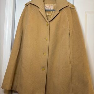 Vintage Pendleton Wool Tan Cape Jacket made in USA